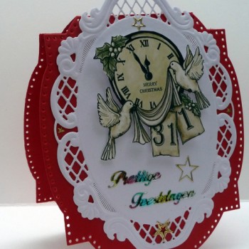 kerstkaart met standaartje