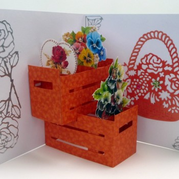 Kratjes met bloemen