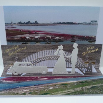 Huwelijkskaart met brug