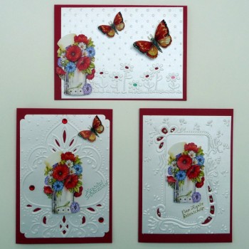 Kaarten met embossing folders